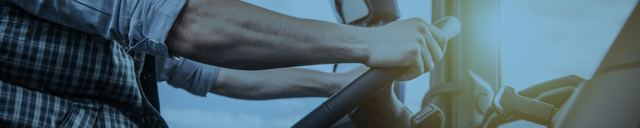 LKW-Fahrer hinter dem Steuer